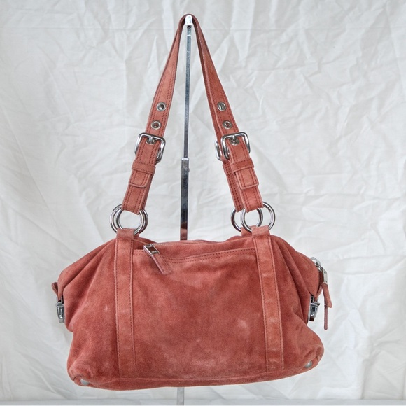 Prada Peach Suede Shoulder Bag - Picture 2 of 13